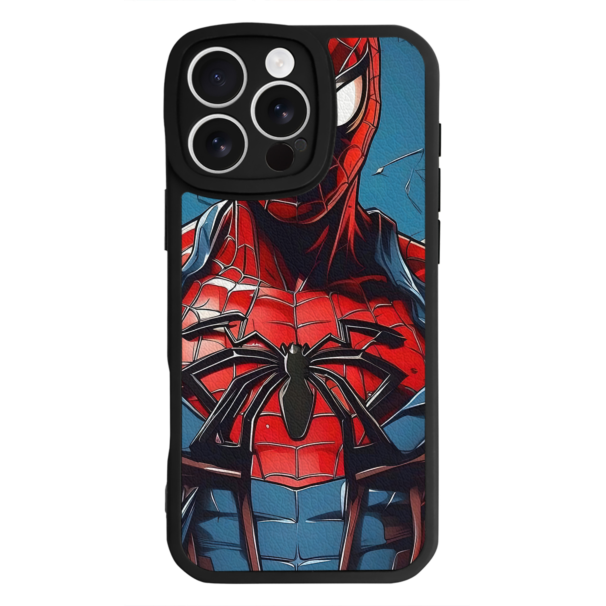 Spider Man スパイダーマン 【iPhone 16シリーズ対応】シリコンスマホケース（レザー調） 材質：シリコン